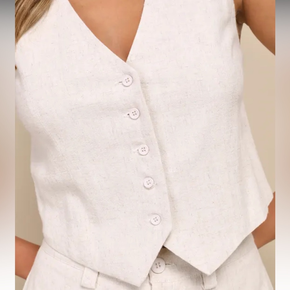 Suits You Perfectly Beige Linen Vest
Lulus